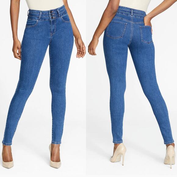 Alloy Apparel Heidi Skinny Jeans Women's 14/37 Blue High Rise Stretch Tall Fit - Picture 1 of 13